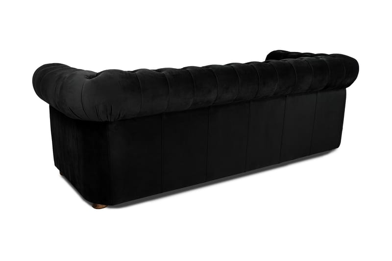 Chesterfield Deluxe bäddsoffa 3-sits - Svart - Bäddsoffa - Bäddsoffa 3 sits