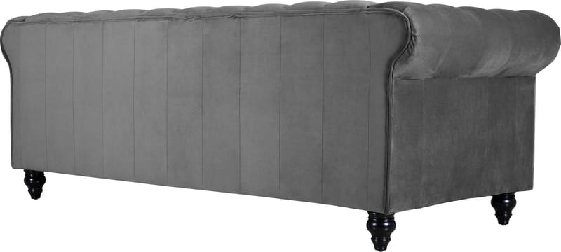 Chesterfieldsoffa 3-sits grå - Grå - Möbler - Soffa - Chesterfield soffa