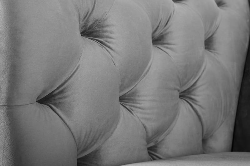 Chesterfieldsoffa 3-sits grå - Grå - Möbler - Soffa - Chesterfield soffa