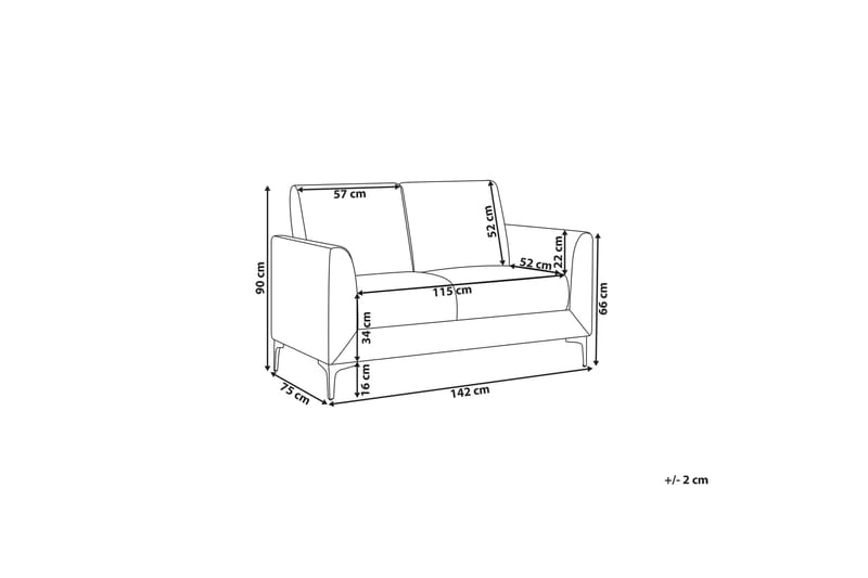 Chet Soffa 2-sits - Grå/Svart - Möbler - Soffa - 2 sits soffa