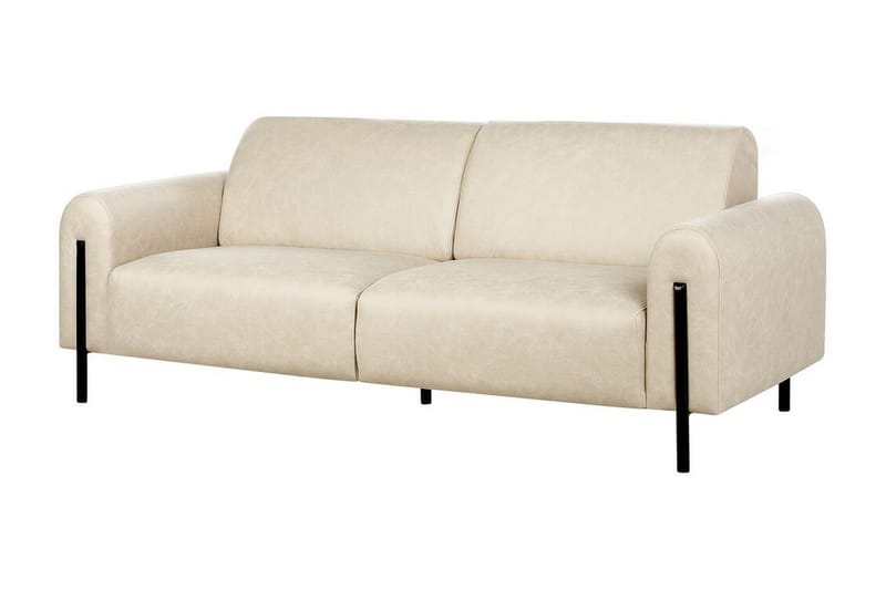 Christa Soffa 3-sits - Beige/Svart - Möbler - Soffa - Skinnsoffor