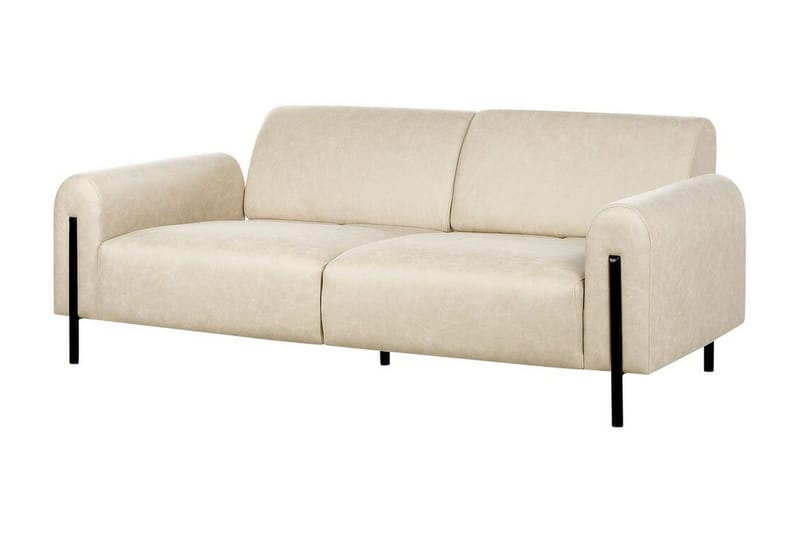 Christa Soffa 3-sits - Beige/Svart - Möbler - Soffa - Skinnsoffor