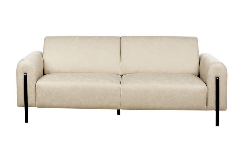 Christa Soffa 3-sits - Beige/Svart - Möbler - Soffa - Skinnsoffor