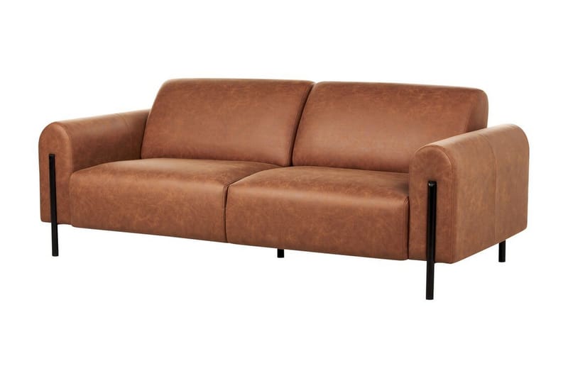 Christa Soffa 3-sits - Brun/Svart - Möbler - Soffa - Skinnsoffor