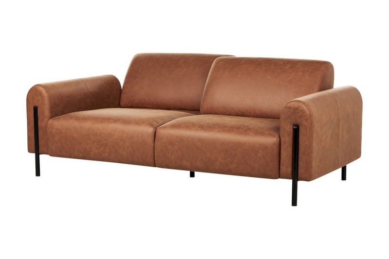 Christa Soffa 3-sits - Brun/Svart - Möbler - Soffa - Skinnsoffor