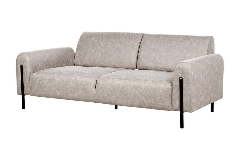 Christa Soffa 3-sits - Grå/Svart - Möbler - Soffa - Skinnsoffor