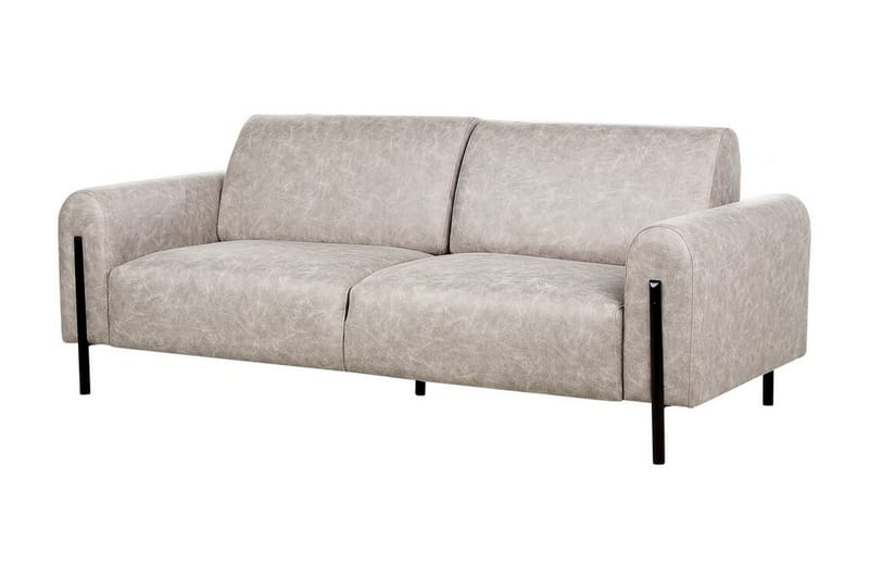 Christa Soffa 3-sits - Grå/Svart - Möbler - Soffa - Skinnsoffor
