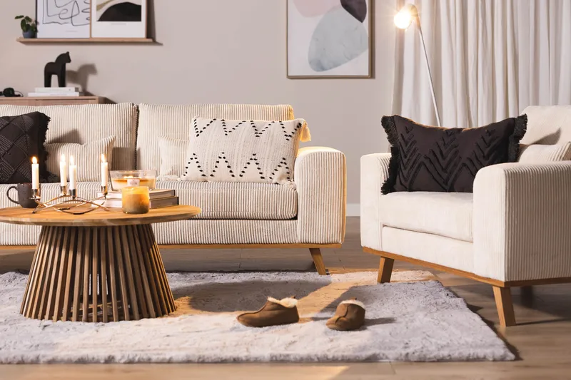 Copenhagen 2-sits Manchestersoffa - Beige - Möbler - Soffa - 2 sits soffa