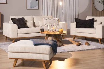 Copenhagen 2-sits Manchestersoffa - Beige - Möbler - Soffa - 2 sits soffa