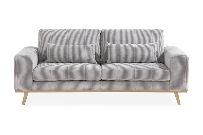 Copenhagen 2-sits Manchestersoffa, Ljusgrå