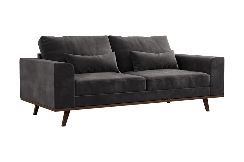 Copenhagen 2-sits Sammetssoffa - Mörkgrå - Möbler - Soffa - 2 sits soffa