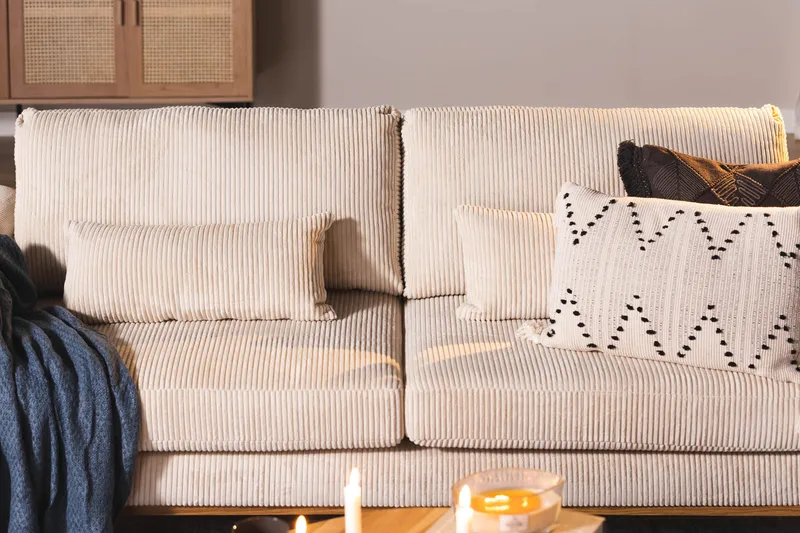 Copenhagen 3-sits Manchestersoffa - Beige - Möbler - Soffa - 3 sits soffa