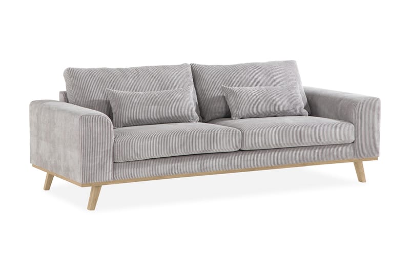 Copenhagen 3-sits Manchestersoffa - Ljusgrå - Möbler - Soffa - 3 sits soffa