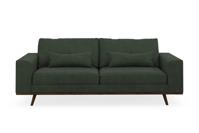 Copenhagen 3-sits Manchestersoffa, Mörkgrön