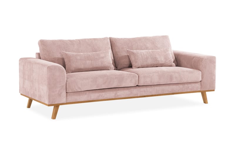 Copenhagen 3-sits Manchestersoffa - Rosa - Möbler - Soffa - 3 sits soffa