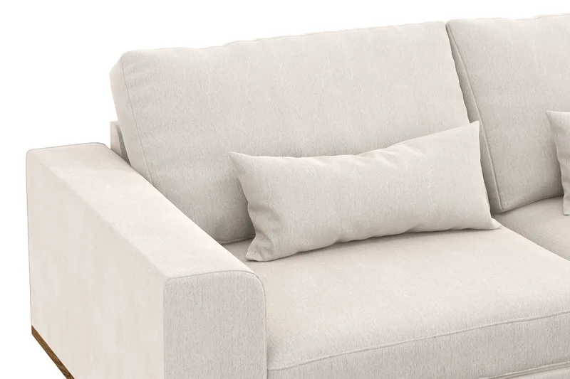 Copenhagen 3-sits Sammetssoffa - Krämvit - Möbler - Soffa - Sammetssoffa