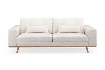 Copenhagen 3-sits Soffa i Bouclé - Vit - Möbler - Soffa - 3 sits soffa