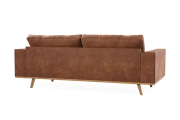 Copenhagen 3-sits Soffa i Konstläder - Brun - Möbler - Soffa - Skinnsoffor