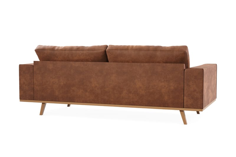 Copenhagen 3-sits Soffa i Konstläder - Brun - Möbler - Soffa - Skinnsoffor
