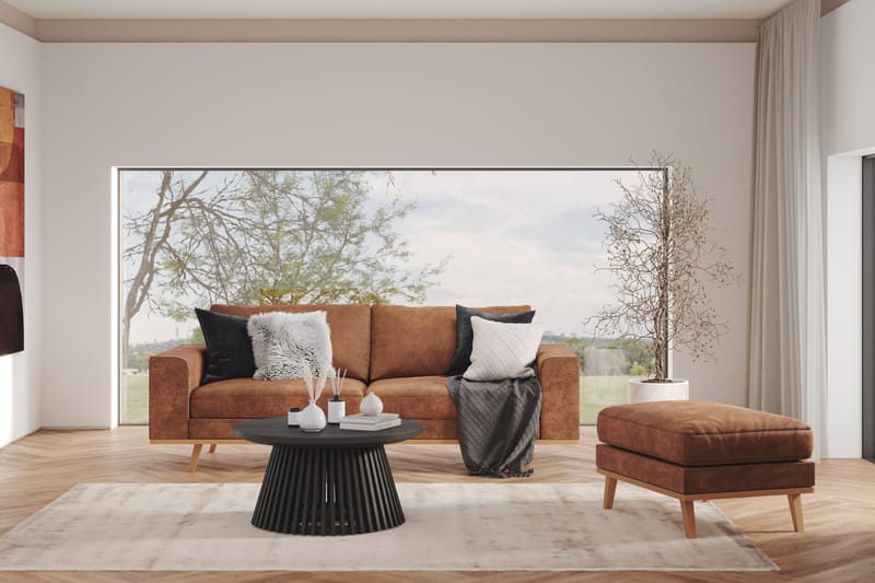 Copenhagen 3-sits Soffa i Konstläder - Brun - Möbler - Soffa - Skinnsoffor