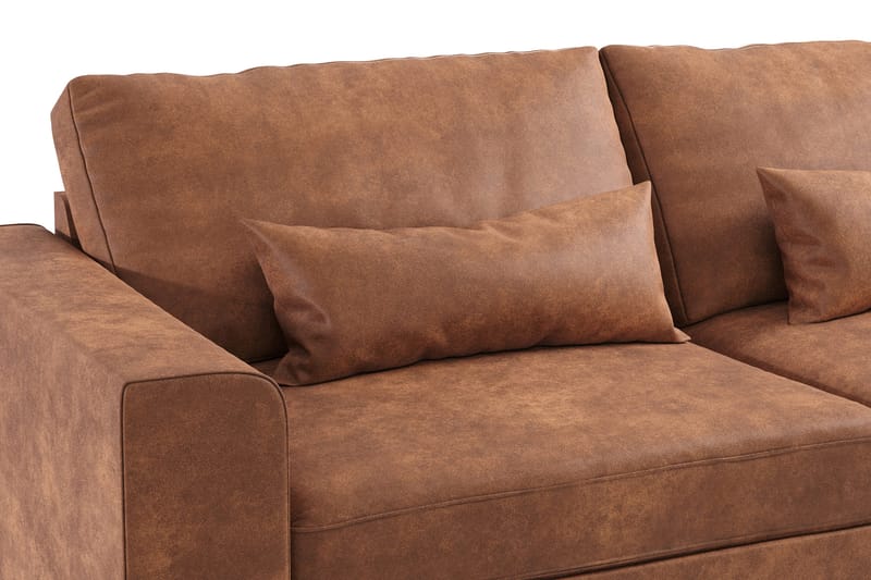 Copenhagen 3-sits Soffa i Konstläder - Brun - Möbler - Soffa - Skinnsoffor
