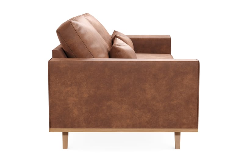 Copenhagen 3-sits Soffa i Konstläder - Brun - Möbler - Soffa - Skinnsoffor