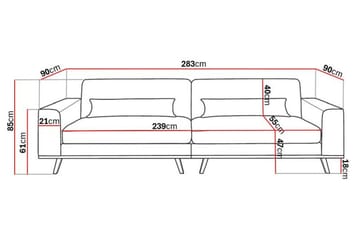 Copenhagen 4-sits Soffa i Bouclé - Vit - Möbler - Soffa - 4 sits soffa