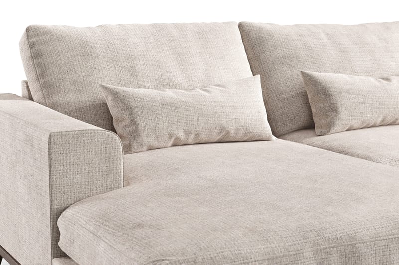 Copenhagen 5-sits Högervänd U-formad Large Soffa med Divan och Schäslong i Chenille - Grå / Beige - Möbler - Soffa - U-soffa