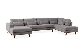 Copenhagen 5-sits Högervänd U-formad Large Soffa med Divan och Schäslong i Manchester - Mörkgrå - Möbler - Soffa - U-soffa