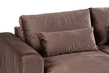 Copenhagen 5-sits Högervänd U-formad Large Soffa med Divan och Schäslong i Sammet - Brun - Möbler - Soffa - U-soffa