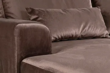 Copenhagen 5-sits Högervänd U-formad Large Soffa med Divan och Schäslong i Sammet - Brun - Möbler - Soffa - U-soffa