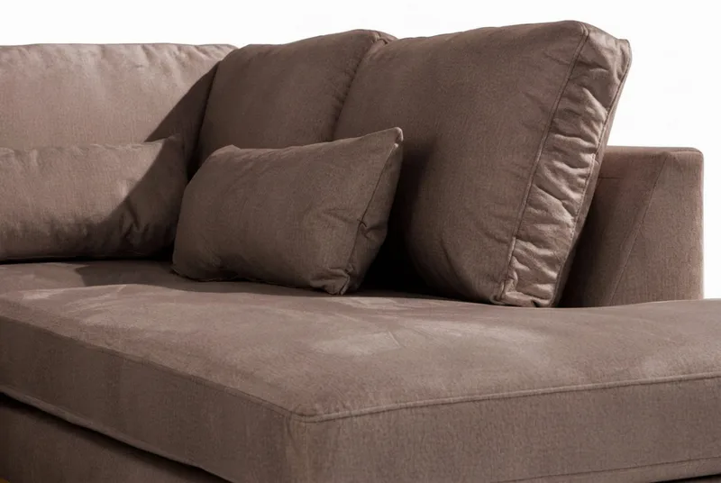 Copenhagen 5-sits Högervänd U-formad Large Soffa med Divan och Schäslong i Sammet - Brun - Möbler - Soffa - U-soffa