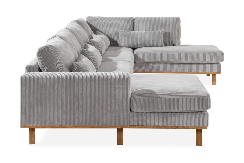 Copenhagen 5-sits Högervänd U-formad Soffa med Divan och Schäslong i Manchester - Ljusgrå - Möbler - Soffa - U-soffa
