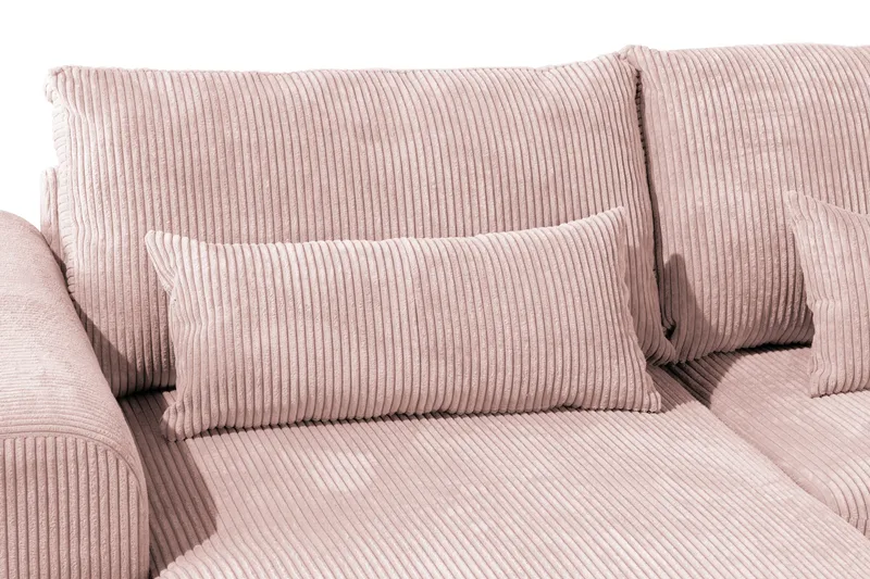 Copenhagen 5-sits Högervänd U-formad Soffa med Divan och Schäslong i Manchester - Rosa - Möbler - Soffa - U-soffa