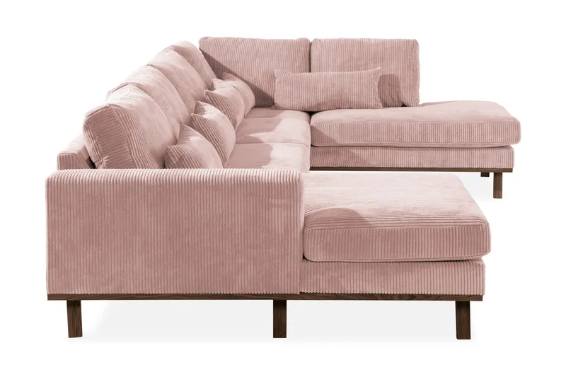 Copenhagen 5-sits Högervänd U-formad Soffa med Divan och Schäslong i Manchester - Rosa - Möbler - Soffa - U-soffa
