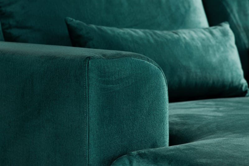 Copenhagen 5-sits Högervänd U-formad Soffa med Divan och Schäslong i Sammet - Grön - Möbler - Soffa - Sammetssoffa