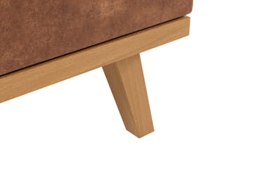 Copenhagen 5-sits Vänstervänd U-formad Large Soffa med Divan och Schäslong i Konstläder - Brun - Möbler - Soffa - Skinnsoffor