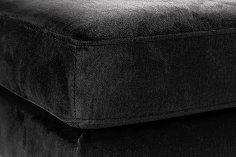 Copenhagen 5-sits Vänstervänd U-formad Soffa med Divan och Schäslong + Fotpall i Sammet - Mörkgrå - Möbler - Soffa - Soffgrupp