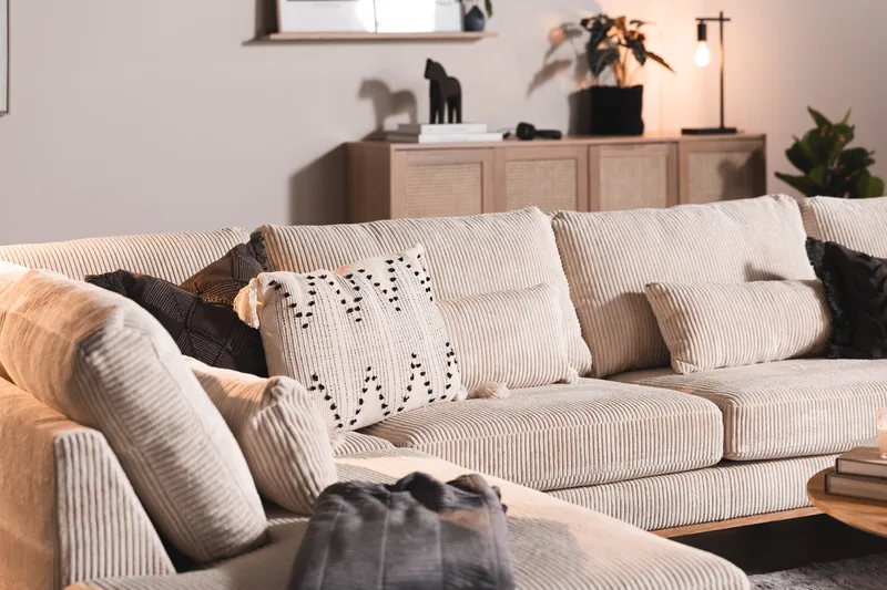 Copenhagen 5-sits Vänstervänd U-formad Soffa med Divan och Schäslong i Manchester - Beige - Möbler - Soffa - U-soffa