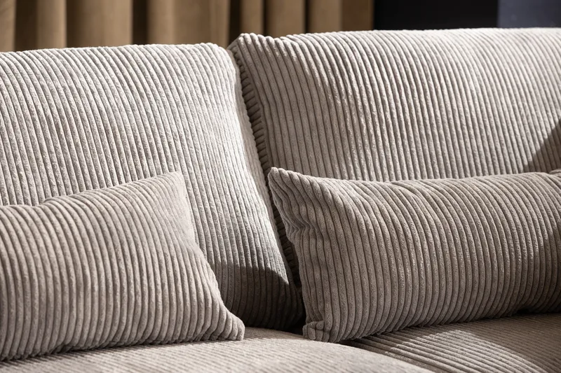 Copenhagen 5-sits Vänstervänd U-formad Soffa med Divan och Schäslong i Manchester - Ljusgrå - Möbler - Soffa - U-soffa