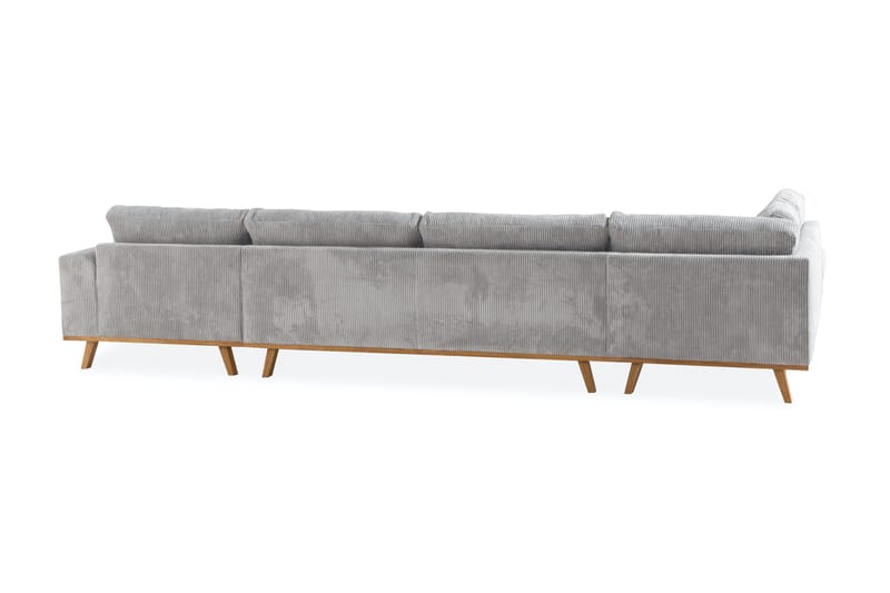 Copenhagen 5-sits Vänstervänd U-formad Soffa med Divan och Schäslong i Manchester - Ljusgrå - Möbler - Soffa - U-soffa
