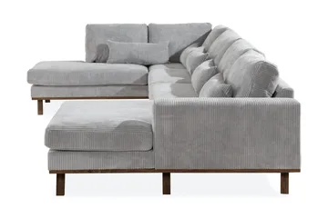 Copenhagen 5-sits Vänstervänd U-formad Soffa med Divan och Schäslong i Manchester - Ljusgrå - Möbler - Soffa - U-soffa