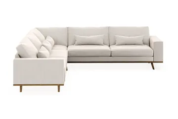 Copenhagen 6-sits L-formad Hörnsoffa i Sammet - Krämvit - Möbler - Soffa - Hörnsoffa