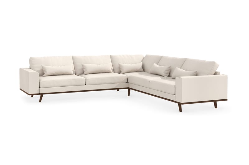 Copenhagen 6-sits L-formad Hörnsoffa i Tyg - Beige - Möbler - Soffa - Hörnsoffa