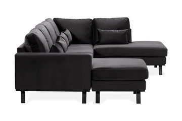 Copenhagen Compact 4-sits Högervänd U-formad Large Soffa med Divan och Schäslong i Sammet - Mörkgrå - Möbler - Soffa - U-soffa