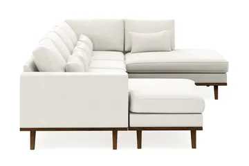 Copenhagen Compact 4-sits Högervänd U-formad Large Soffa med Divan och Schäslong i Tyg - Ljusgrå - Möbler - Soffa - U-soffa