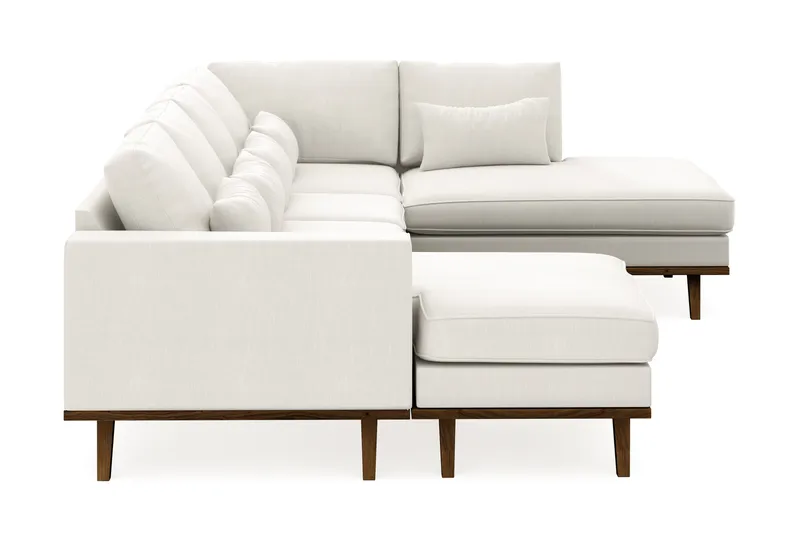 Copenhagen Compact 4-sits Högervänd U-formad Large Soffa med Divan och Schäslong i Tyg - Ljusgrå - Möbler - Soffa - U-soffa
