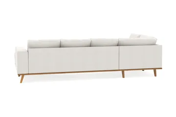 Copenhagen Compact 4-sits Vänstervänd U-formad Soffa med Divan och Schäslong i Tyg - Ljusgrå - Möbler - Soffa - U-soffa