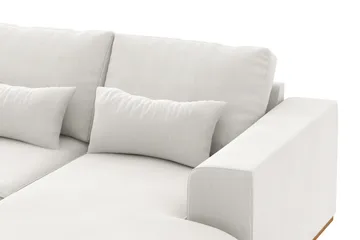Copenhagen Compact 4-sits Vänstervänd U-formad Soffa med Divan och Schäslong i Tyg - Ljusgrå - Möbler - Soffa - U-soffa