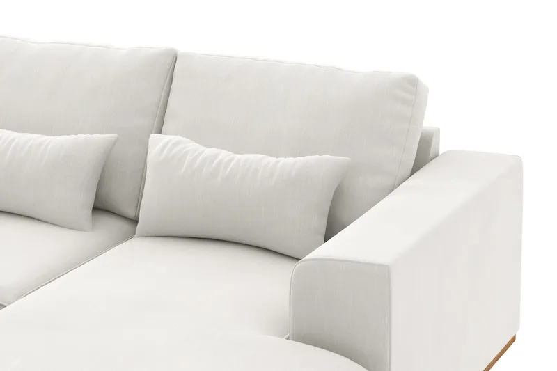 Copenhagen Compact 4-sits Vänstervänd U-formad Soffa med Divan och Schäslong i Tyg - Ljusgrå - Möbler - Soffa - U-soffa